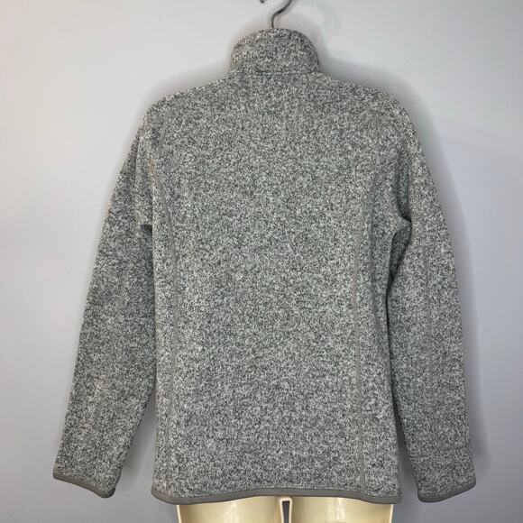 Patagonia Women's Better Sweater 1/4-Zip Fleece Sweatshirt Birch White Grey M - Picture 8 of 11